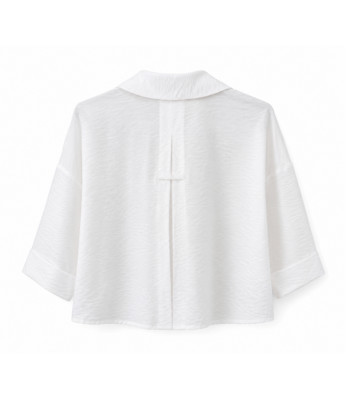 Abstract Art Oversized Shirt | White