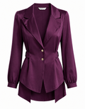 Plum Blazer Style Shirt