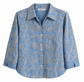 Blue Embroidered Shirt