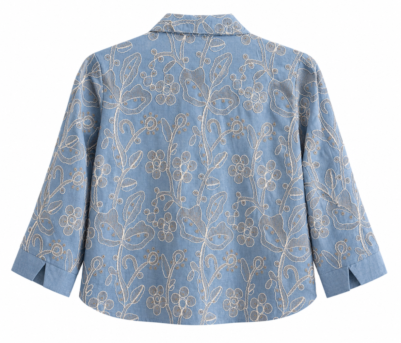 Blue Embroidered Shirt