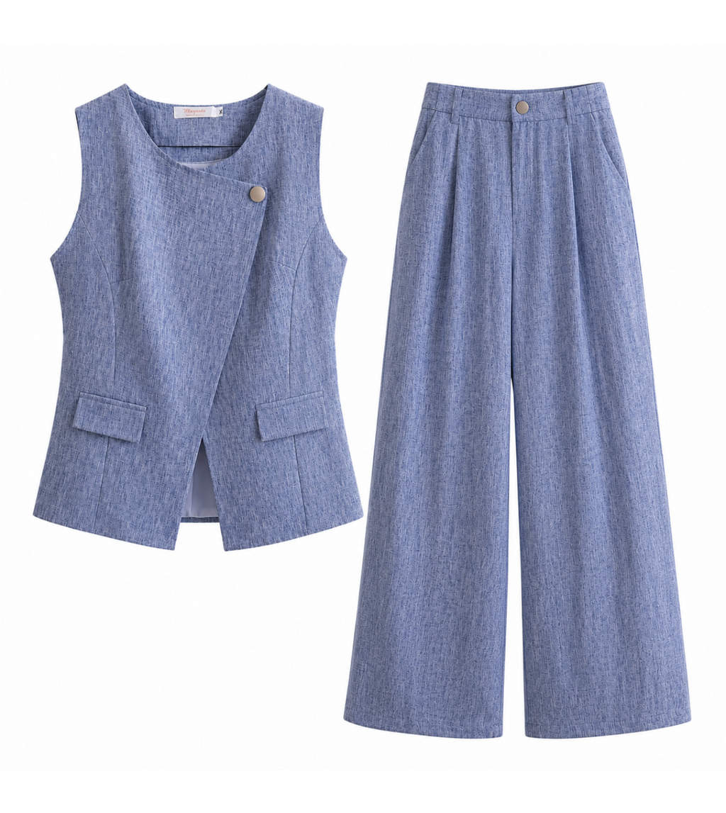 Sleeveless Wrap Co-ord Set | Aarisa